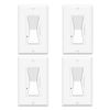 4 Pack Dimmer Light Switch- Single Pole or 3-Way for LED /600W Incandescent ETL