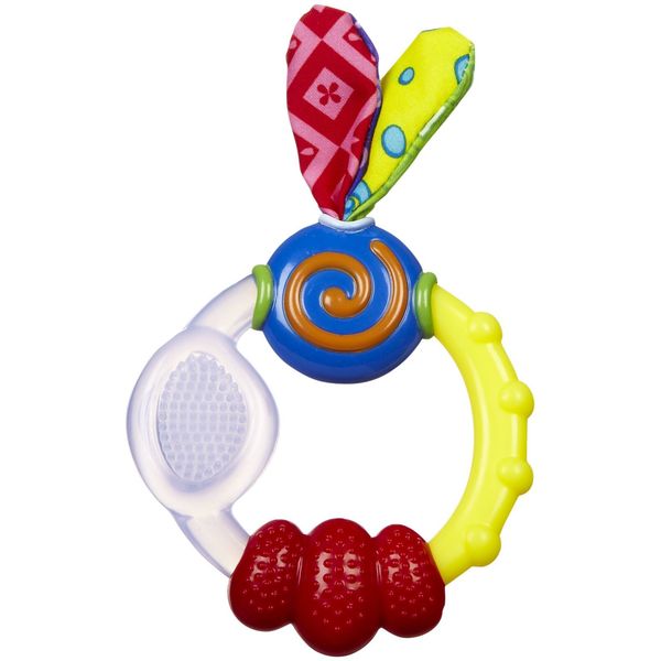 Nuby Wacky Teething Ring Teether 1 Count (Pack of 1),yellow