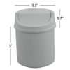 Cadineer Desktop Bin, Mini Trash Can With Swing Top Lid, Small Dustbin (Grey)