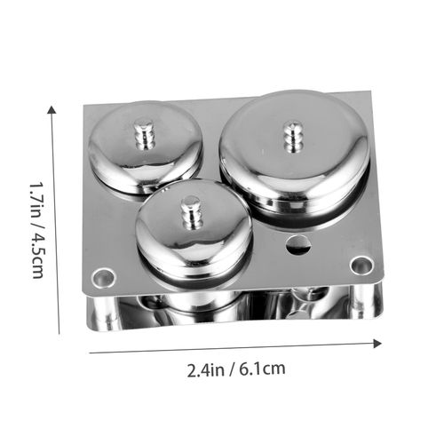 PACKOVE 3pcs Mini Nail Crystal Cup Set with Lid Acrylic Liquid Container for Nail Powder Stainless Steel with Easy Access