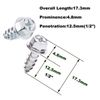 Hard Case Wading Boot Studs 30 Pack - Heavy-Duty Screw-In Traction Spikes