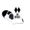 ChalkTalkSPORTS Ski Performance Crew Socks - Everyday Casual Ski Socks - I'm Difficult Double Black Diamond Large - Skiing Mid-Calf Socks - Adult