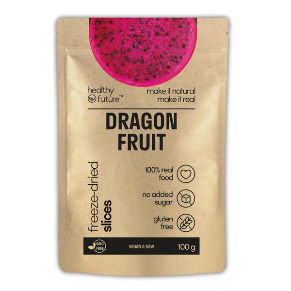 Healthy Future Freeze Dried Dragonfruit 100% Natural, Gluten Free, No Added Sugar, No preservatives, Healthy Fruit Snack