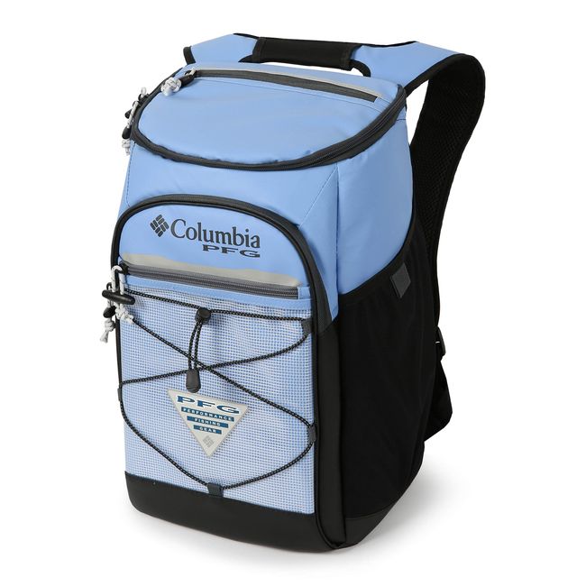 Columbia PFG Roll Caster - 30-can Insulated Backpack Cooler, White lid
