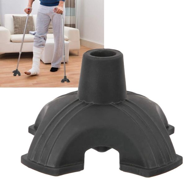 Cane Tip, Self Standing Rubber Four Base Support Anti Skid Walking Cane Pad 19mm for Walking Stick