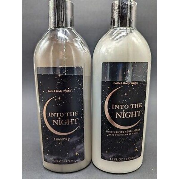 Bath & Body Works INTO THE NIGHT Moisturizing Shampoo & Conditioner 16oz Bottles