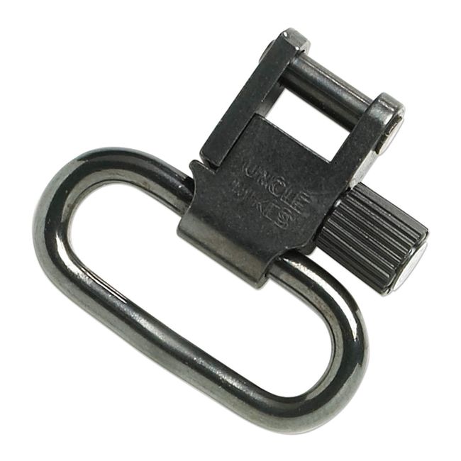 Uncle Mike's Quick Detachable Magnum Band Sling Swivels for Single and Over/Unders, .800-.850-Inch Diameter (Blued, 1-Inch Loop)