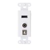 HDMI®, USB and 3.5mm Audio Pass Through Decorative Wall Plate - White - C2G