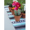 Del Mex (TM) Traditional Falsa Mexican Blanket Table Runner (Mint)