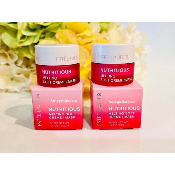 2 Estee Lauder Nutritious Melting Soft Creme Mask Deluxe Sample Size 5ml