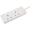 PRO ELEC PELB1510 2 Gang Extension Lead 3m, White