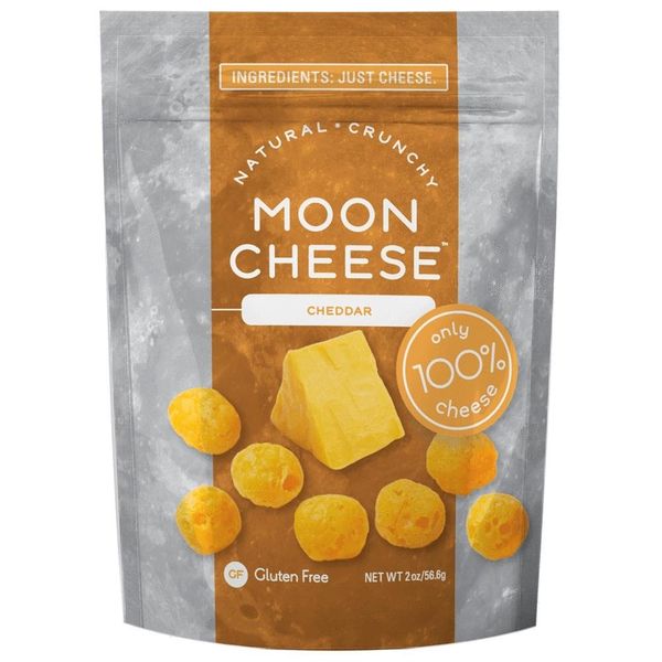 Moon Cheese - 100% Natural Cheese Snack - Cheddar - 2 oz - 12 Pack