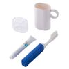 Kai Corporation Toothbrush Set with Cup, Toothpaste Set, Toothbrush, Toothbrush, Toothbrush, Toothbrush, Travel, YOU Time, 4 Assorted