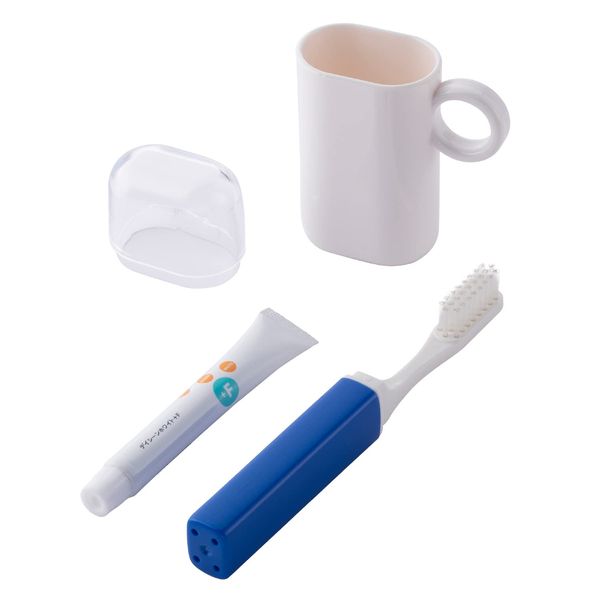 Kai Corporation Toothbrush Set with Cup, Toothpaste Set, Toothbrush, Toothbrush, Toothbrush, Toothbrush, Travel, YOU Time, 4 Assorted