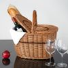 Picknickkorb PIQUE-NIQUE 40x28xH25/H44cm beige/braun