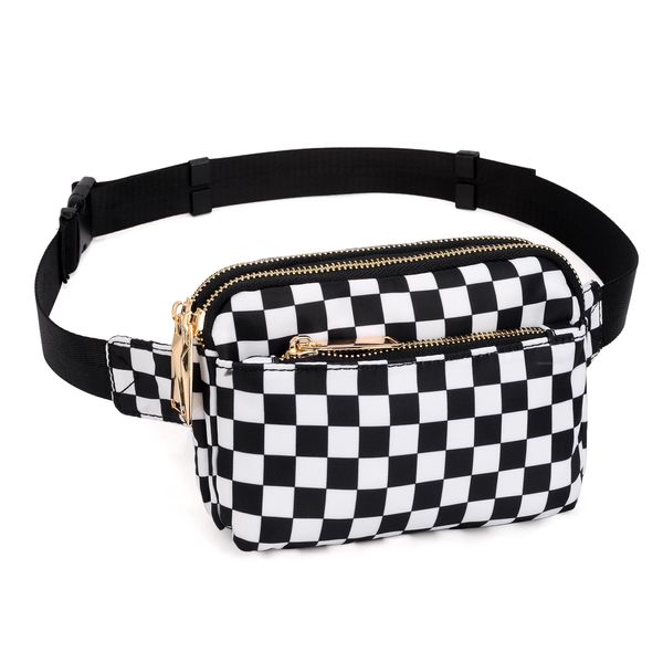 UTO Fanny Pack for Women Crossbody Trendy Fashion Belt Purse Chest Waist Hip Bumbag for Outdoor Shopping Travel Hiking