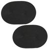 Platzset 2er Set Schwarz oval ca. 45x30 cm Platzdeckchen Tischset geflochtene Optik