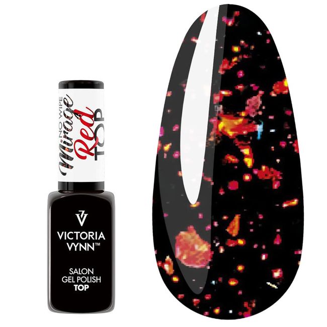 Victoria Vynn GEL POLISH Top Red Mirage No Wipe UV Led Gel Polish Top 8ml