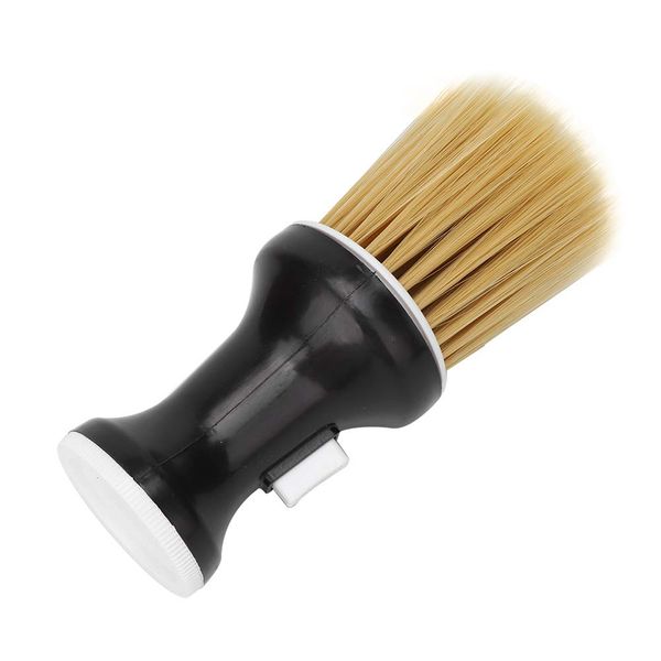 Neck Duster, Soft Barber Powder Brush Haircutting Cleaning Brush Hairbrush Neck Duster with Powder Dispenser for Neckline and Ears After Haircut(Black)