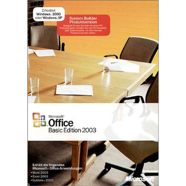 SB/MS Office Basic Edition 2003 + SP1 CD 1pk NON OSB, incl. Word, Excel, Outlook