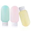 3Pcs Travel Bottles Set, 60ml Plastic Travel Bottles Containers for Toiletries, Leakproof Refillable Squeezable Empty Travel Containers for Shampoo Cosmetics Lotions Oils Shower Gel Hand Soap