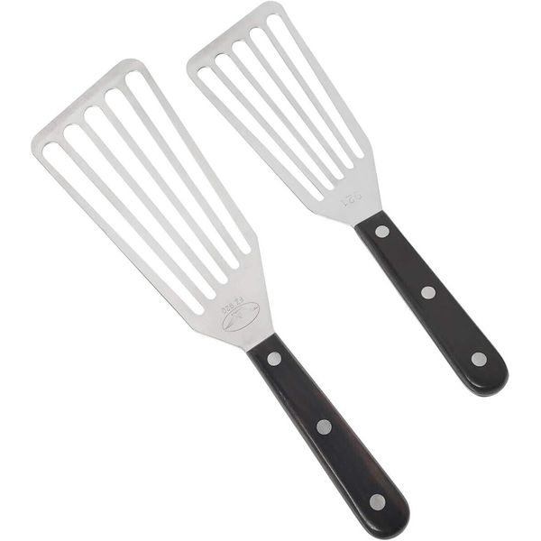 2Pack Fish Spatula Stainless Steel Slotted Metal Spatula Cooking Frying Grilling