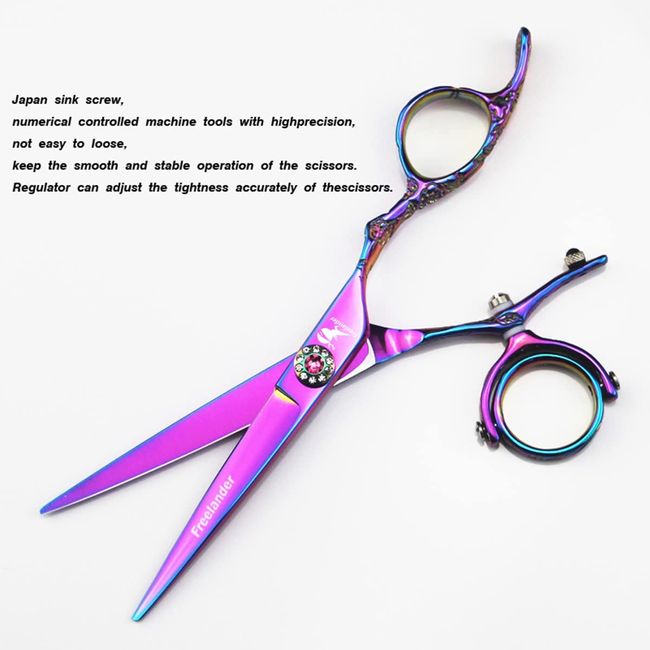 Titanium Plated Professional Hair Cutting Shears,6 Inch Barber