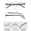 ZanyLen Superlight Titanium Blue Light Blocking Glasses Stylish Semi-rimless Rectangle Computer Gaming Eyeglasses (Black) 1