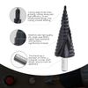 Cottssog Four Spiral Flute Cobalt Step Drill Bit 4-22MM