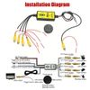 Bordhap 4To1 Car Panoramic 360 Camera Video Reversing Switch Box Car Blind Spot Camera Video Switch Box Wireless Remote Control