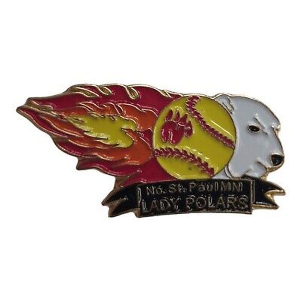 Fastpitch Softball St. Paul Minnesota Lady Polaris Lapel Pin 1½"x½"