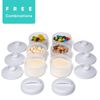 Termichy Baby Milk Powder Dispenser Pots Stackable Baby Formula Container, 2 Pack, Grey