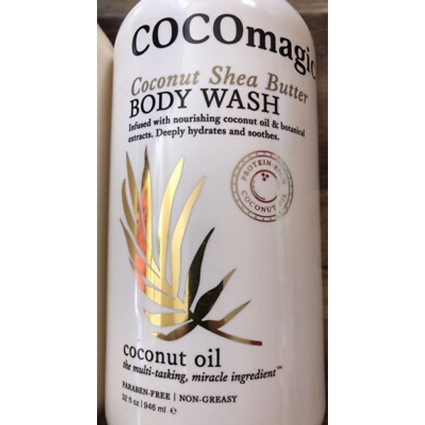(2x Pack) COCOmagic - Coconut Oil Shea Butter Body Wash 32 oz Coco Magic  New