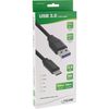 InLine 35712 USB 3.1 Kabel, USB Typ-C Stecker an A Stecker, schwarz, 2m