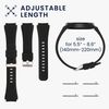 kwmobile Strap Compatible with Ticwatch Pro Smartwatch Strap - Replacement Silicone Watch Band - Black