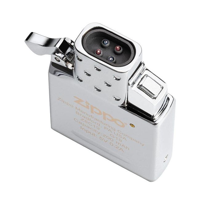 ZIPPO 65828 Arc Lighter Inside Unit, Double Beam, USB Rechargeable, Silver