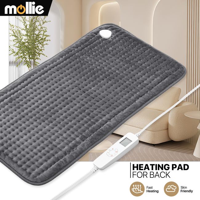 33"x17" Electric Heating Pad 6 Heat Levels Muscle Cramp Back Pain Relief w/Timer