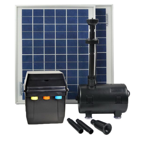 ASC Solar Panel Water Pump Battery/Timer Control System and LED Lights 16 Watts