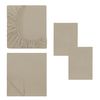 Modern Threads Soft Microfiber Solid Sheets - Luxurious Microfiber Bed Sheets - Includes Flat Sheet, Fitted Sheet with Deep Pockets, & Pillowcases Taupe Twin