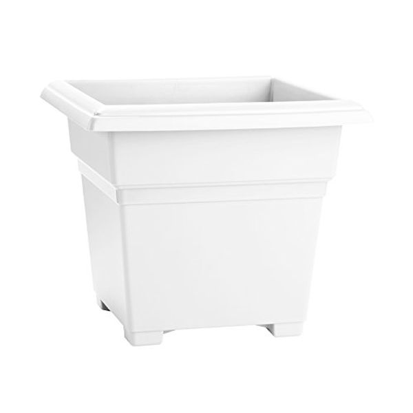 Novelty 26182 Countryside Square, White, 18-Inch Tub Planter