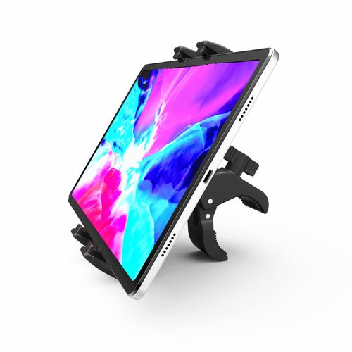 Yiting Tablet Holder, Bike Phone Mount for Indoor Gym Treadmill, Spinning Exercise Bicycle, Mic Stand, Tablet Holder Mount for iPad Pro, iPad, iPad Mini/Air & Smartphones (4.7-12.9")