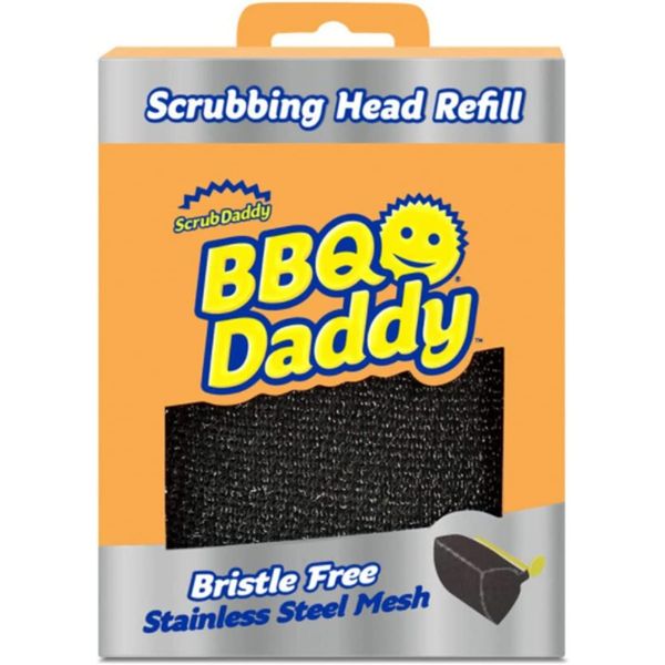 Scrub Daddy BBQ Daddy - BBQ Cleaning Brush Replacement Head, Barbeque Grill Cleaner, Wire Bristle Free with FlexTexture, Barbecue Cleaner Brushes, High-Tech BBQ Accessories for Men