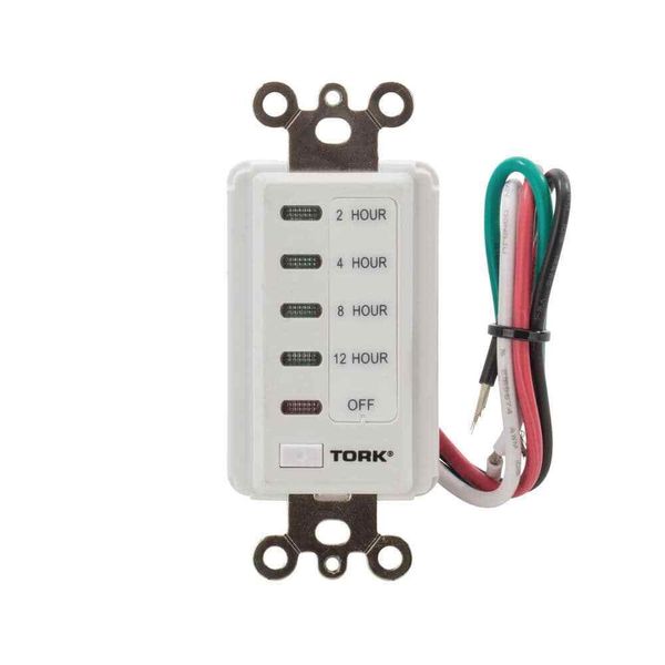 15 Amp 120V 2/4/8/12-Hour Indoor Electronic Wall Switch Timer,White