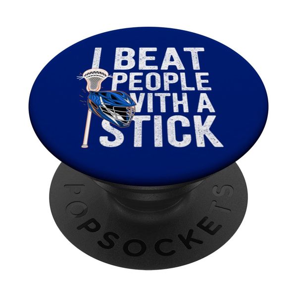 Cool Lacrosse Helmet and Stick Art PopSockets Adhesive PopGrip