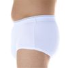 3-Pack Men's Maximum Absorbency Washable Reusable Bladder Control Briefs White Small (Waist 30-32)