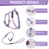 TIESOME Cat Harness and Leash Set, Adjustable Gradient Kitten Harness with Escape Proof Feature, Purple