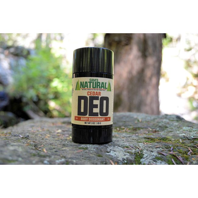 Sam's Natural Deodorant - Aluminum Free - No phthalates, parabens, sulfates, or dyes - Made in New Hampshire - For Men, Women, Unisex Vegan, Cruelty Free - 3 oz - Cedar - EveryMarket