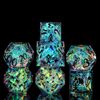 Cusdie 7-Die Sharp Edges DND Dice Set, Cat Pattern Polyhedral D&D Dice Set for DND Dungeons and Dragons TTRPG Role Playing Games