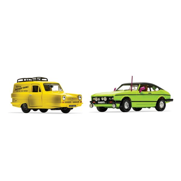 Corgi CC99189 Diecast Model Del Boy's Reliant Regal and Ford Capri MkII,Yellow & Green