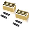 2PC Replacement Foil and Cutters Compatible with BaBylissPRO Barberology Foil Shaver,Compatible with BaByliss Barberology FXFS2G/FXFS2 Shaver,Gold
